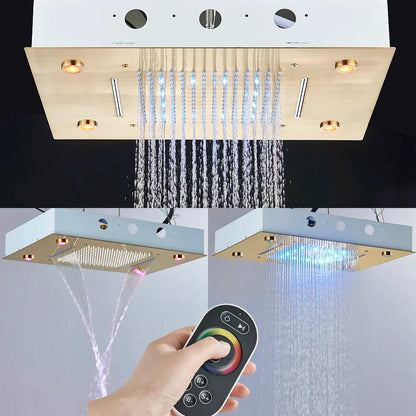 Decorbites™ 3-Wege-Duschsystem mit Regendusche und Badewannenmischer.