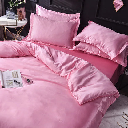 Decorbites™ Ice Rayon Satin Bettwäsche-Set: Kühlend, weich, sommerlicher Komfort für Einzel- bis Doppelbett