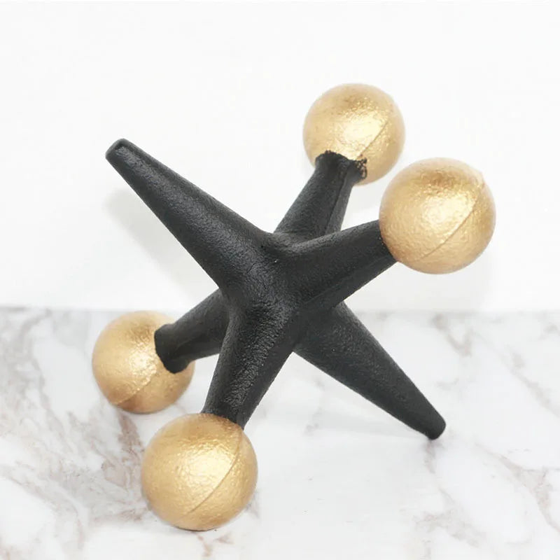 Decorbites™ Goldene Geometrische Harz-Handwerksprodukte Molekulares Modell Abstrakte Heimdekoration