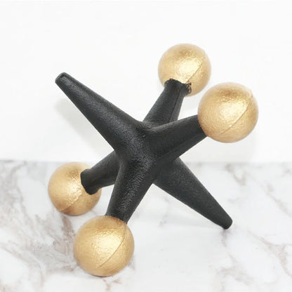 Decorbites™ Goldene Geometrische Harz-Handwerksprodukte Molekulares Modell Abstrakte Heimdekoration