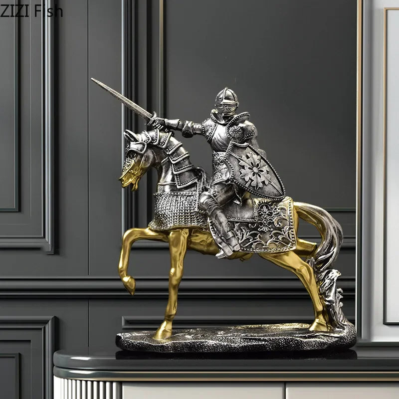 Resin Knight Desk Statue