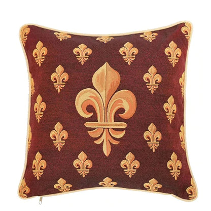 Decorbites™ Barock-Krone-Jacquard-Gobelin-Kissenbezug 45x45 cm für Wohnzimmer-Sofa