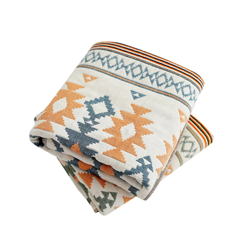 Decorbites™ Baumwoll-Gaze-Badhandtuch-Set – Hohe Qualität, Unisex, Erwachsene, 70*140 & 35*75