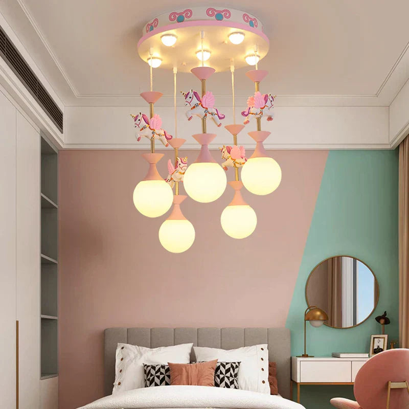 Decorbites™ LED-Hängeleuchte für Kinderzimmer von Mädchen - Moderne Deckenleuchte