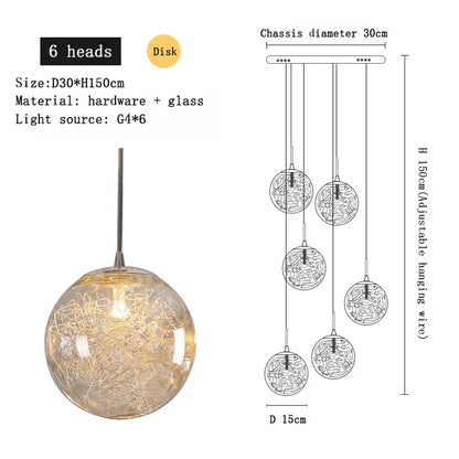 Decorbites™ Kristall-Deckenleuchter für modernes Loft-Wohnzimmer, Zuhause, Hotel, Küche, Schlafzimmer-Beleuchtung