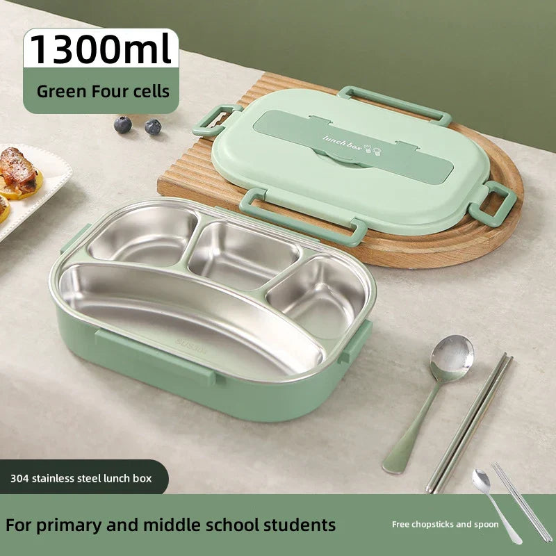 Decorbites™ Isolierter Bento-Mahlzeitbox-Set mit Besteck, tragbare Lebensmittelaufbewahrung