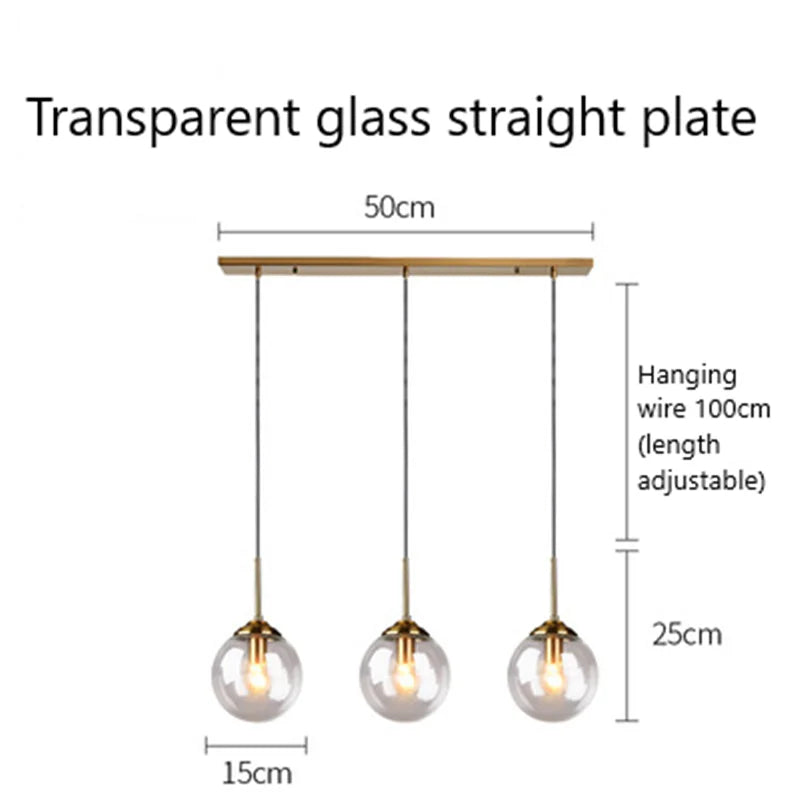 Decorbites™ Glasanhängerleuchten: Nordische LED-Hängeleuchte für Küche, Esszimmer, Schlafzimmer.