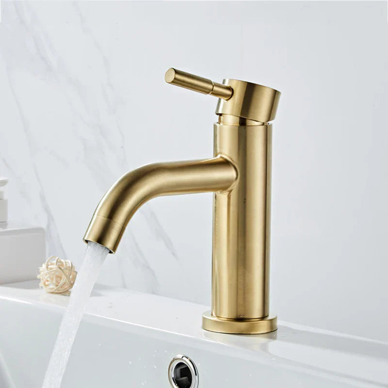 Decorbites™ Gold Beckenarmatur: Edelstahl-Einhebelmischer für Badezimmer und Küche