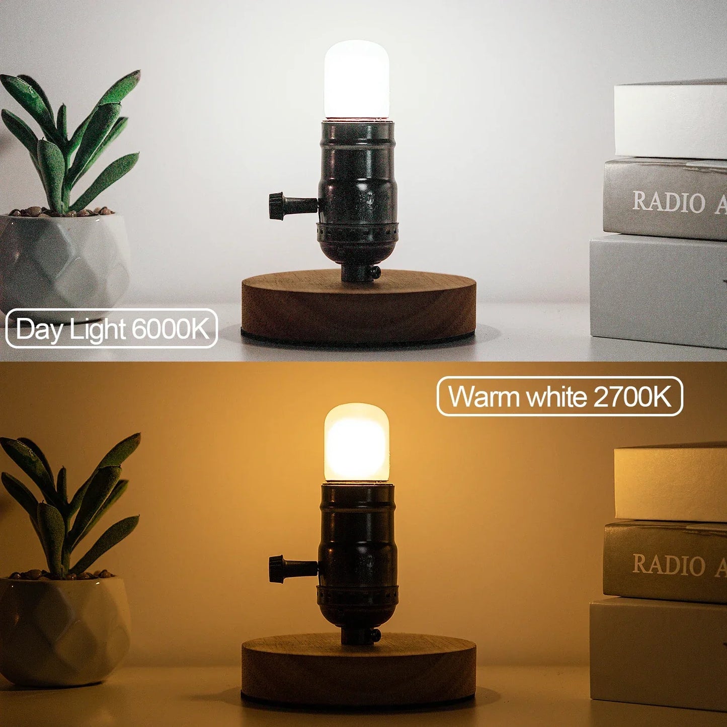 Decorbites™ dimmbare 1W Rohren-LED-Lampen, E27-Sockel, 2700K-6000K, matt - Deckenventilator, Kühlschrank