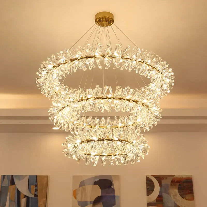Decorbites™ Kristall-LED-Kronleuchter für die Wohnraumausstattung – Moderne Hängeleuchte