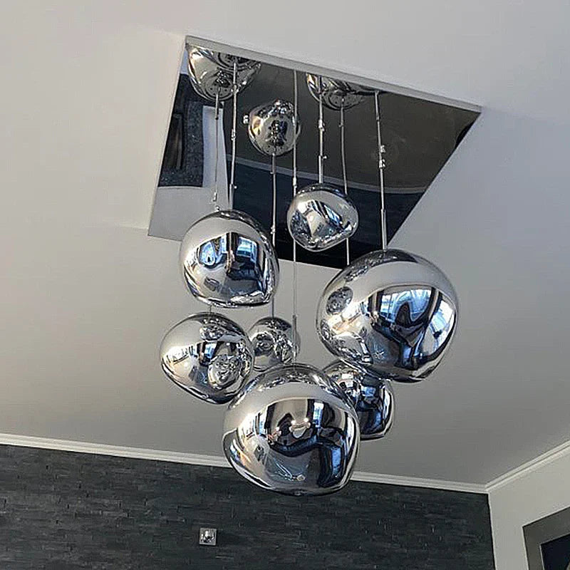 Decorbites™ Glas Lava LED Pendelleuchte Deckenlampe für Wohnzimmer Schlafzimmer Loft Kronleuchter
