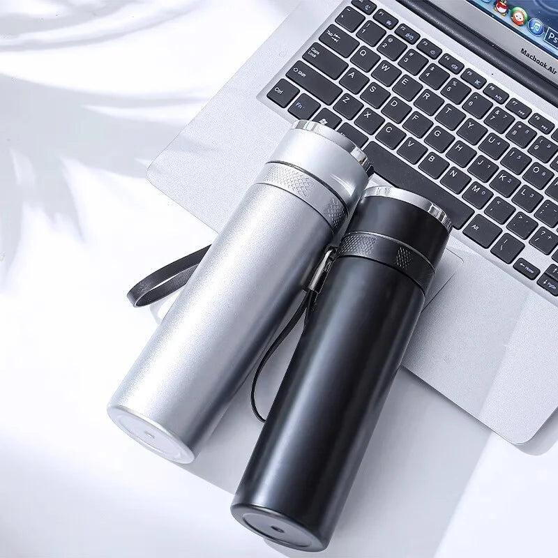 Decorbites™ 400ml Edelstahl-Vakuum-Isoliert-Becher für Herren, einfarbiges Thermos-Becher