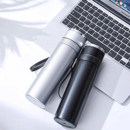 Decorbites™ 400ml Edelstahl-Vakuum-Isoliert-Becher für Herren, einfarbiges Thermos-Becher