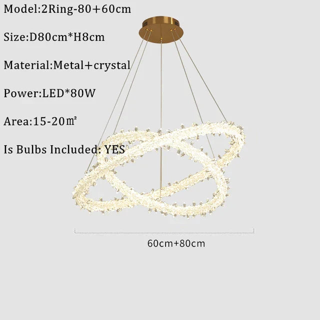 Decorbites™ K9-Kristall-Rundleuchter: Moderne LED-Hängeleuchte für Zuhause, Wohnzimmer, Schlafzimmer, Lobby