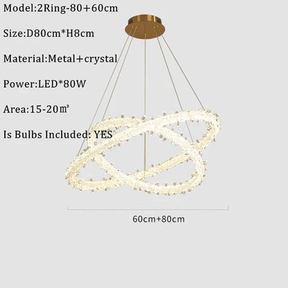 Decorbites™ K9-Kristall-Rundleuchter: Moderne LED-Hängeleuchte für Zuhause, Wohnzimmer, Schlafzimmer, Lobby