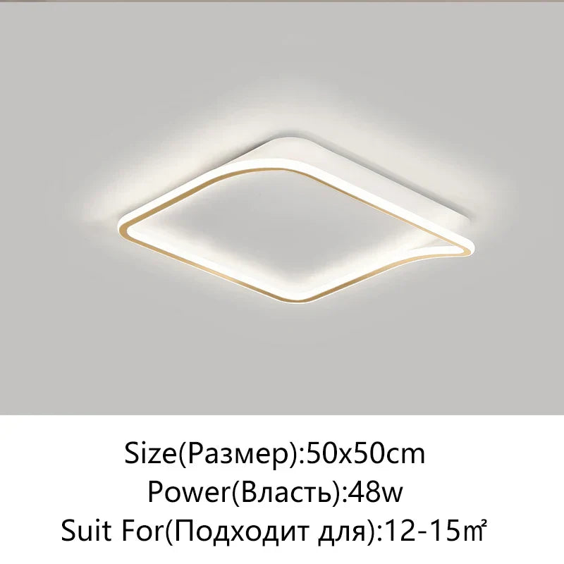 Decorbites™ Goldene LED-Deckenleuchter: Moderne Schlichtheit für Wohn-, Ess- und Schlafzimmer