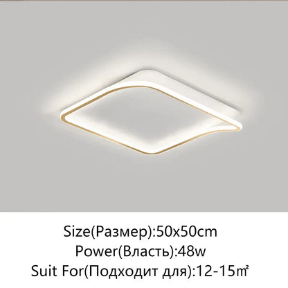 Decorbites™ Goldene LED-Deckenleuchter: Moderne Schlichtheit für Wohn-, Ess- und Schlafzimmer