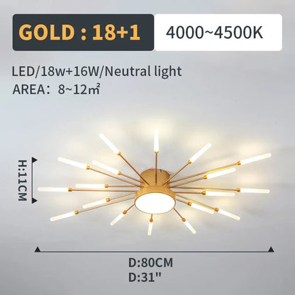 Decorbites™ LED-Feuerwerk-Anhängerlampen – Moderne Kronleuchterbeleuchtung für Wohnzimmer und Schlafzimmer