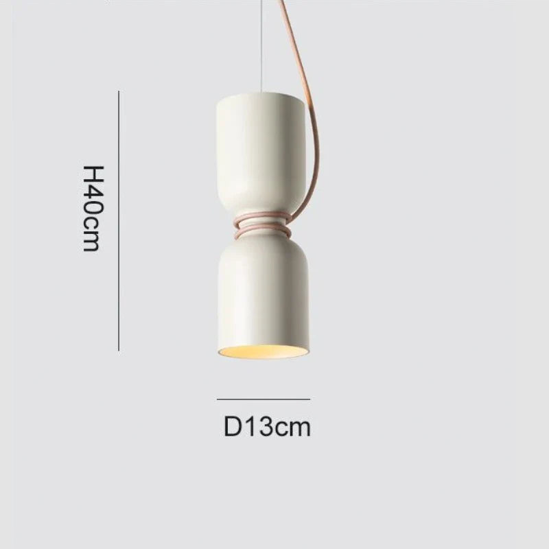 Danish Art Wrought Iron Pendant Light in Black or White