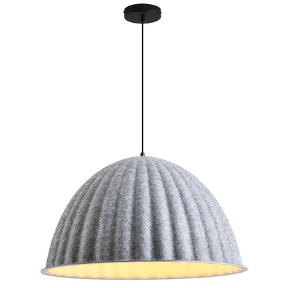 Scandinavian Gray Felt Acoustic Pendant Light
