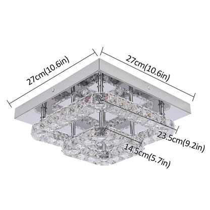 Decorbites™ Kristall-LED-Deckenleuchte Plafon-Kronleuchter Edelstahl-Leuchte