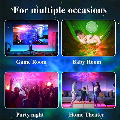 DecorBites™ Galaxy Astronaut Starry Projector Night Light for Bedroom Kids Gift