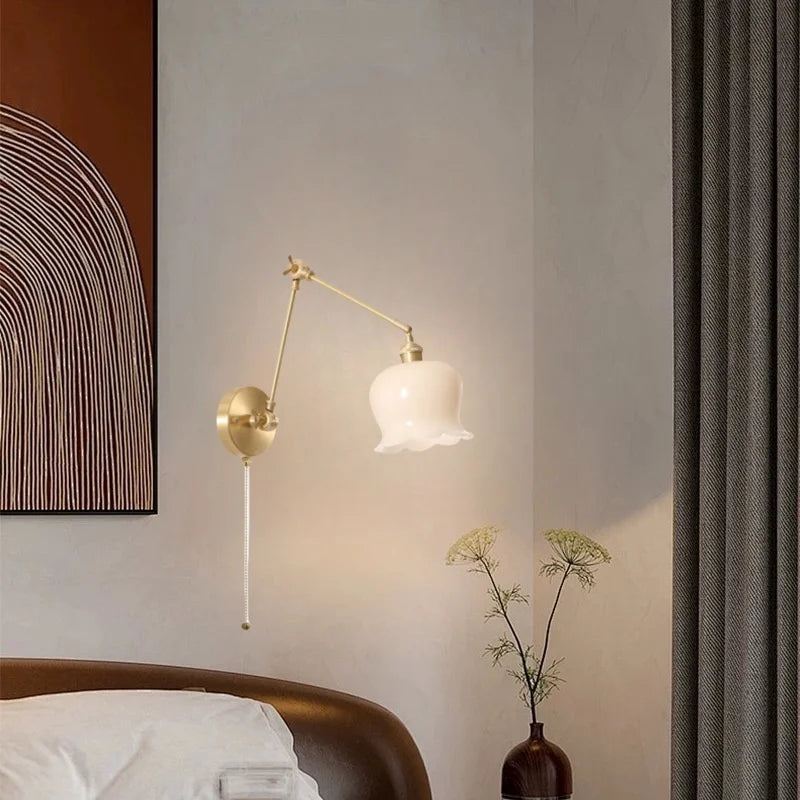 Decorbites™ Cremeharz-LED-Wandleuchten mit Zugschalter – Vintage-Kupfer-Nachttischlampe