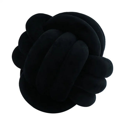 DecorBites™ Handmade Knotted Ball Round Plush Pillow for Home Decoration