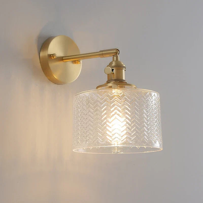 DecorBites™ Green Glass LED Wall Light with Pull Chain Switch - Modern Nordic Design