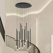 Gold Black Wire Chandelier