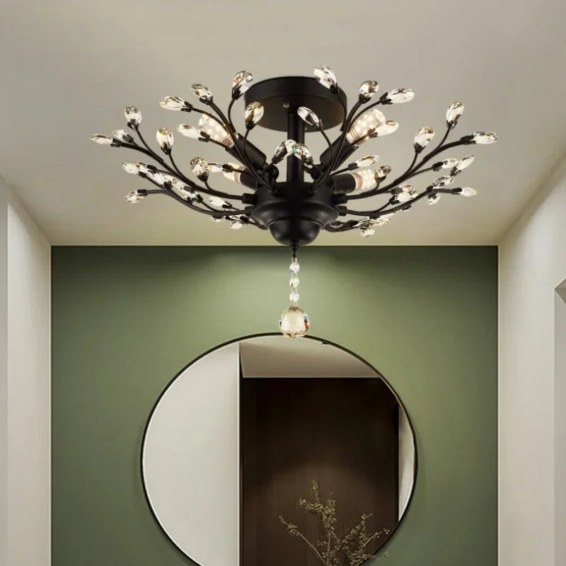 Decorbites™ Kristallbaum-Lüster Deckenleuchte für das Schlafzimmer mit LED E14 Glühbirnen