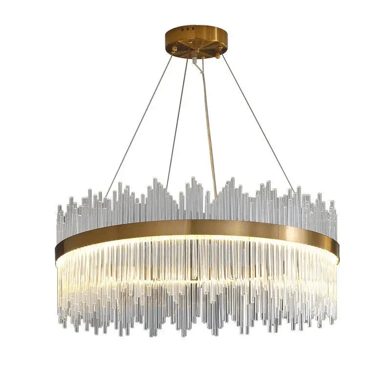 Decorbites™ Gold-Kristall-Kronleuchter dimmbar Luxus-Pendantleuchten für Schlafzimmer & Wohnzimmer