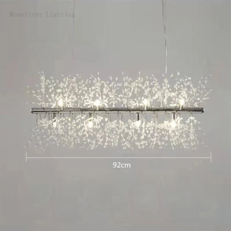 Decorbites™ Löwenzahn-Kristall-Leuchter: Moderner nordischer Stil LED-Hängeleuchte für das Wohnzimmer