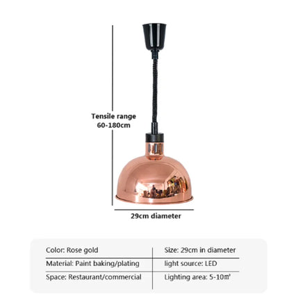 Decorbites™ Elektrische Speisewärmelampe: Teleskop-Ausleuchtung als Hängeleuchte für Küchenarmaturen in Restaurants