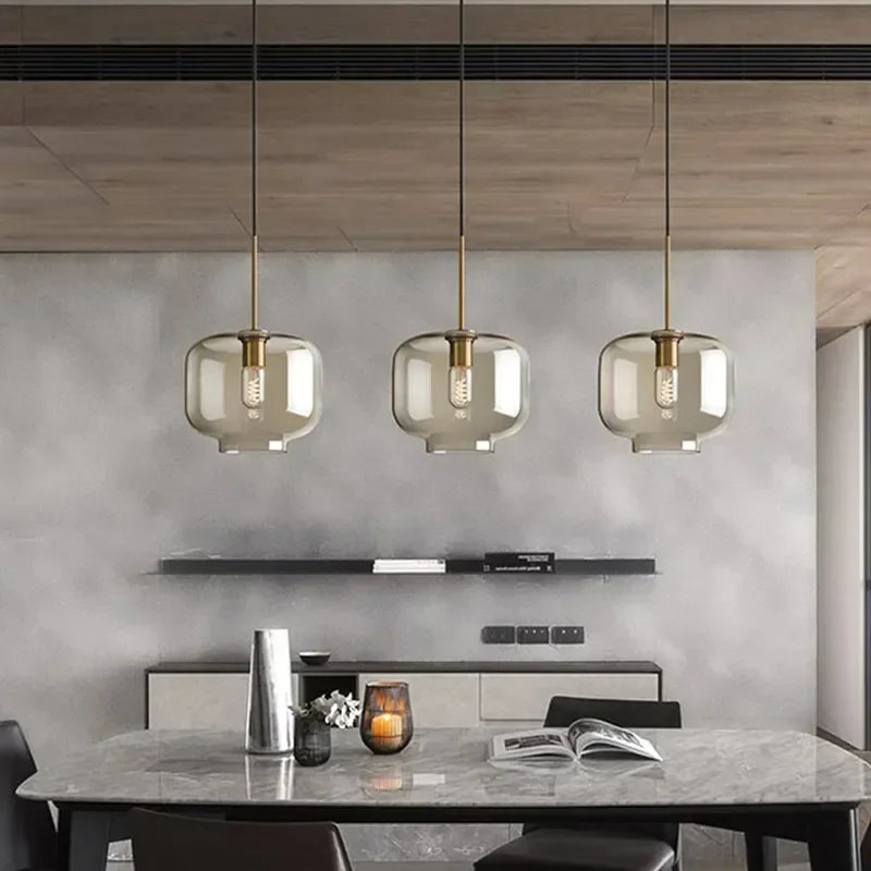 Decorbites™ Industrielles Glas-Hängeleuchte für Wohnzimmer Küchen-Kronleuchter