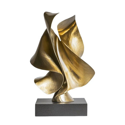 Decorbites™ Goldene Geometrische Tier-Skulptur Deko-Figur Ornament Abstraktes Harz-Handwerk