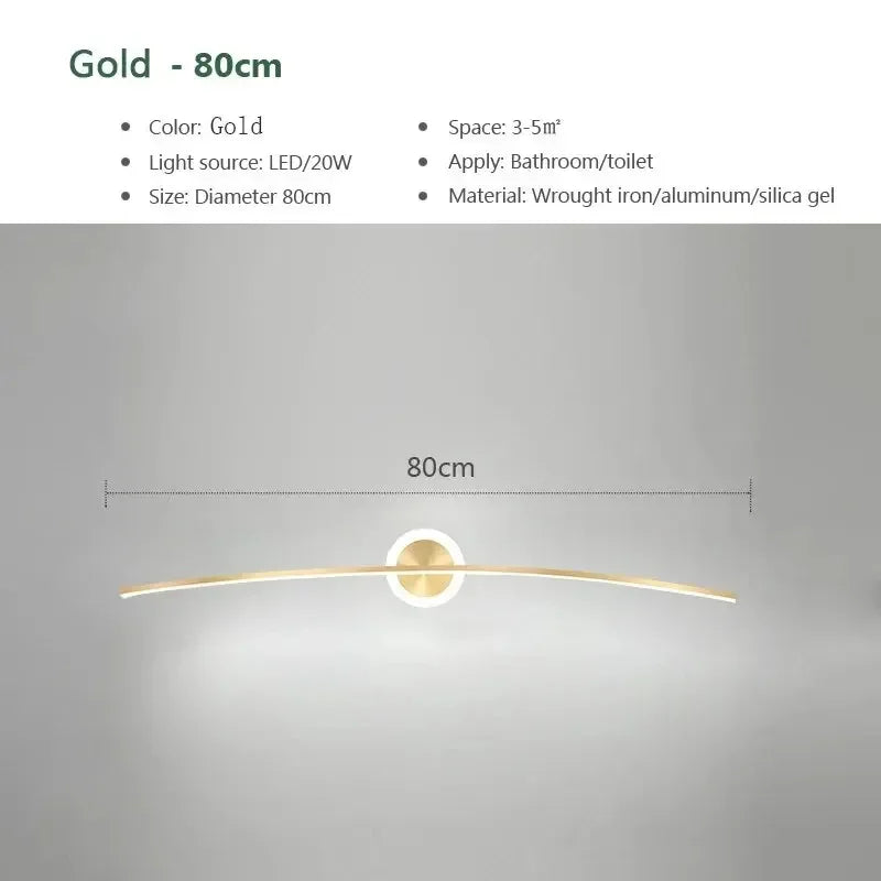 Decorbites™ LED Wandlampen: Moderne Eisenbacklackierungs-Handwerksleuchte für Badezimmer, Schlafzimmer und Wohnzimmer