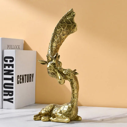 Decorbites™ Abstrakte Harz-Giraffen-Figuren Dekoration für Zuhause und Büro Ornament Kunstsammlung