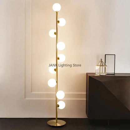 Decorbites™ Glasballen-Stehlampe-Set: Nordisch postmodern minimalistischer Zauberbohnen-Stil