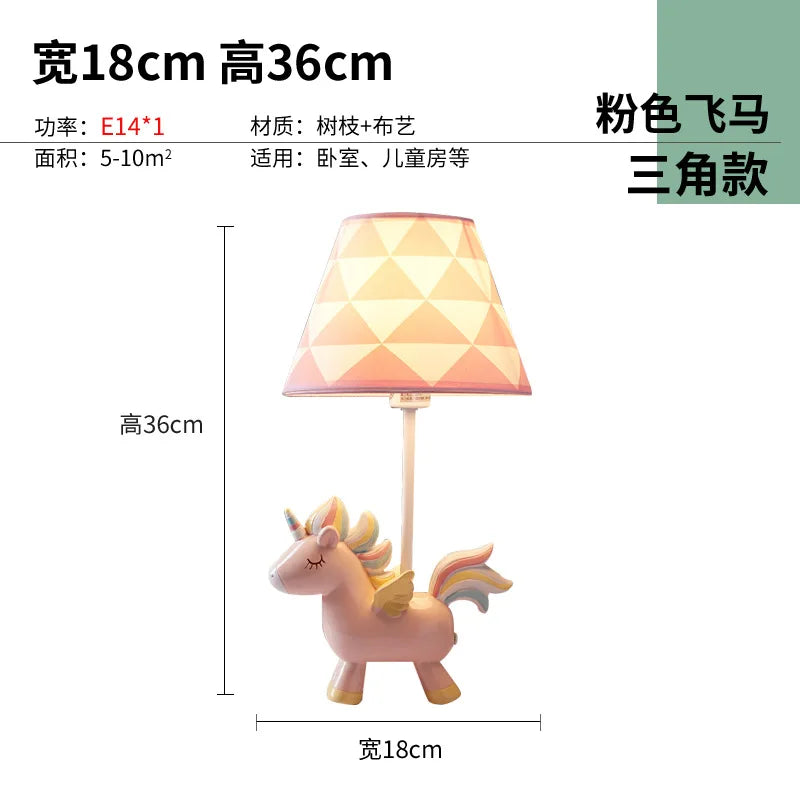 DecorBites™ LED Unicorn Table Lamp for Children's Room, Nordic Design Stand Light Lamparas