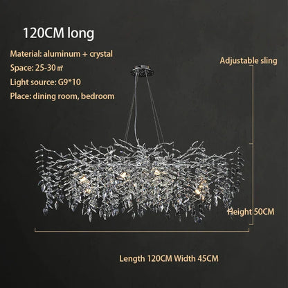 Decorbites™ Kristall-Chrom-Kronleuchter: Luxuriöse Hängelampe für Wohnzimmer, Villen und Restaurants
