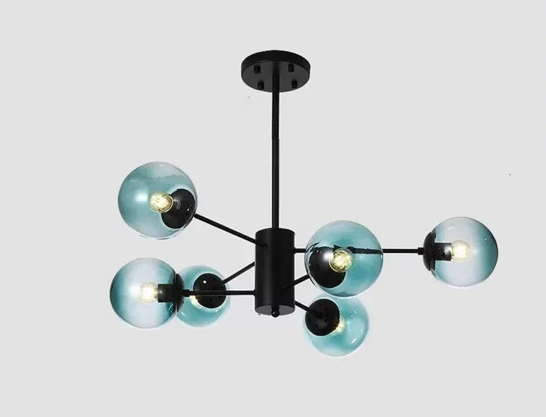 DecorBites™ Adjustable Ball Glass Lustre Chandelier for Living, Dining, Bedroom Lighting
