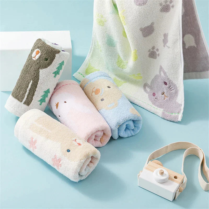Decorbites™ Kinder-Karikatur-Gesicht-Terry-Handtuch - 100% Bio-Baumwolle - Hohe Qualität