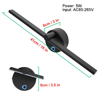 Decorbites™ Lineares LED-Wandleuchte für Waschtisch mit Schalter, 300° Drehung, 41 cm – Nordischer Minimalistischer Stil