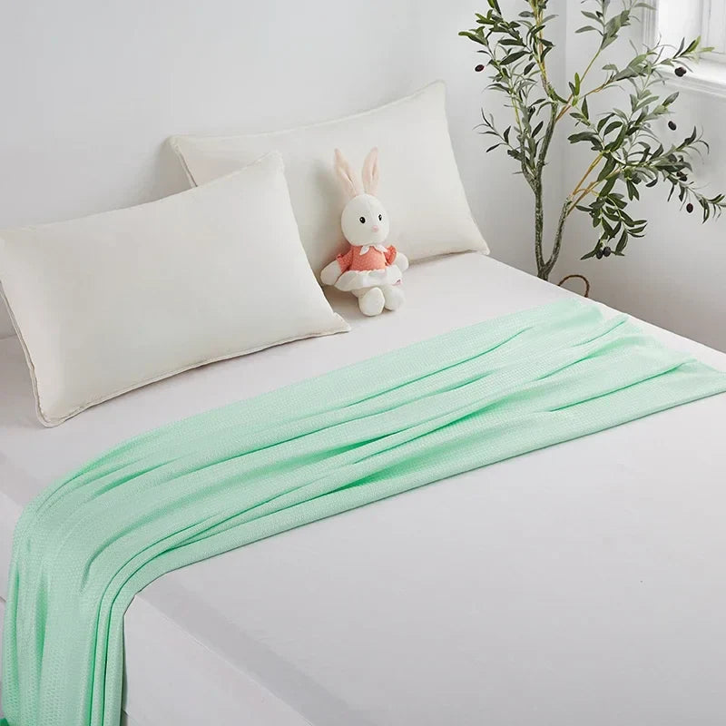 Decorbites™ Bambusfaser-Kühlende Sommerdecke: Leichte Diamant-Musternähte Steppdecke