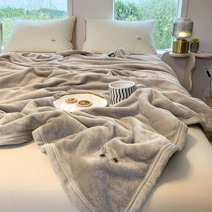 Decorbites™ Korallen-Samtfutter Sommerdecke: Extra weich, hautfreundlich, maschinenwaschbar