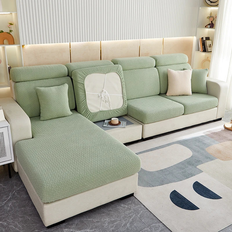 Decorbites™ Jacquard-Samt-Sofabezug - Polarfleece-Dehnbare Schoner