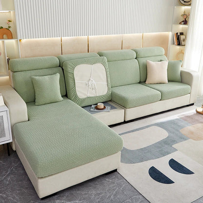 Decorbites™ Jacquard-Samt-Sofabezug - Polarfleece-Dehnbare Schoner