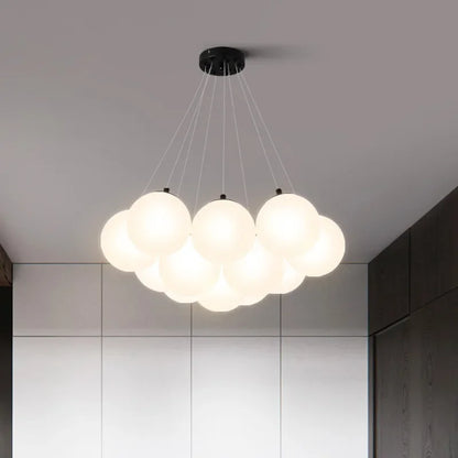 Decorbites™ Glas-Kugel-LED-Hängeleuchte für die Einrichtung des Zuhauses, nordischer Stil Kronleuchter für das Wohnzimmer