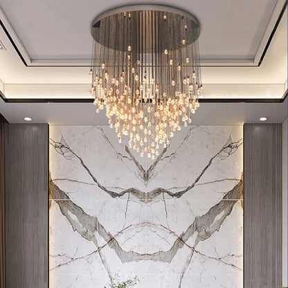 Decorbites™ Große Gold-LED-Kristallkugel-Lüster für modernes luxuriöses Wohnzimmer